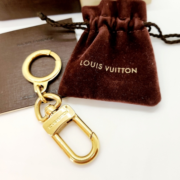LOUIS VUITTON Pochette Extender Key Ring in Gold NIB - Picture 3 of 7